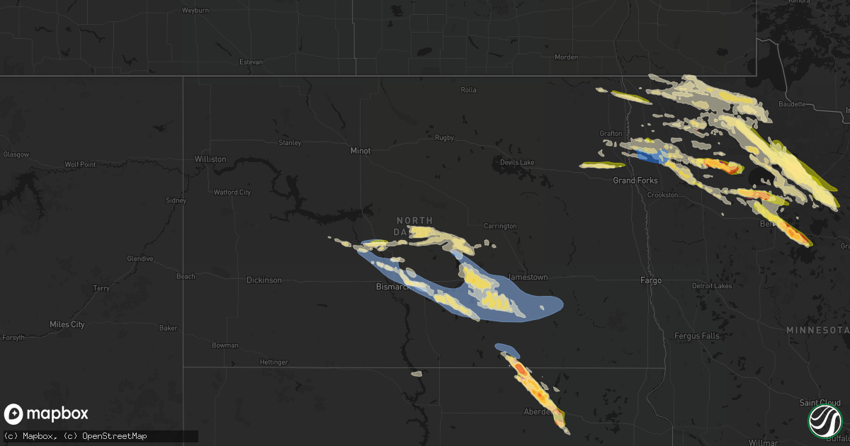 Hail Map In North Dakota On July 24 2026 HailTrace Sales Meta 